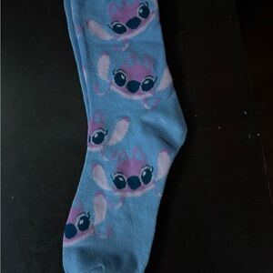 Blue Sock with Cartoon Character Design